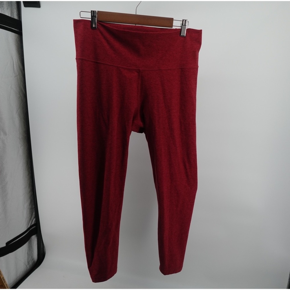 Calia Essential‎ High Rise Leggings XL Heathered Dark Red WAX32266 Yoga Pants